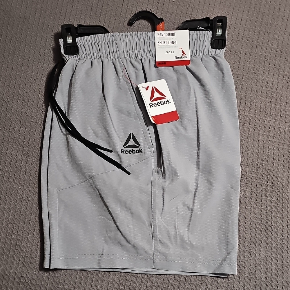 Reebok Light Gray Athletic Shorts